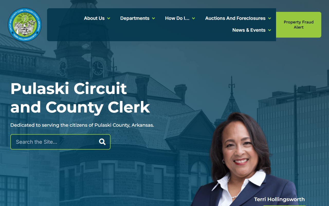 Pulaski Circuit and County Clerk official website court records portal