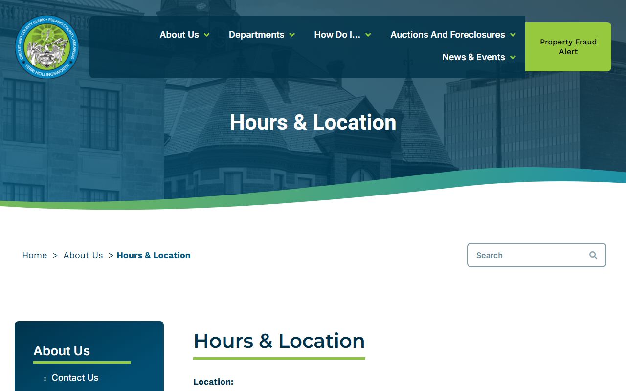 Pulaski County Clerk hours courthouse location and holiday list for court records visits