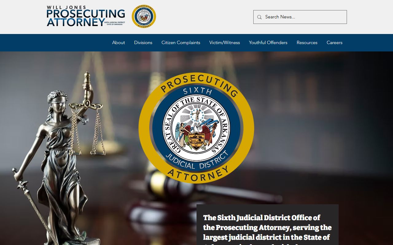 Pulaski County Prosecuting Attorney Will Jones official site for criminal court records
